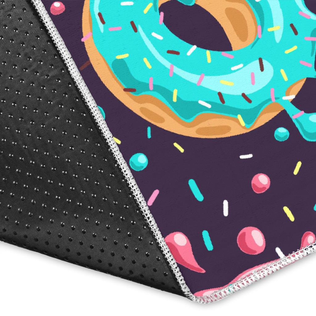 Colorful donut glaze pattern Area Rug