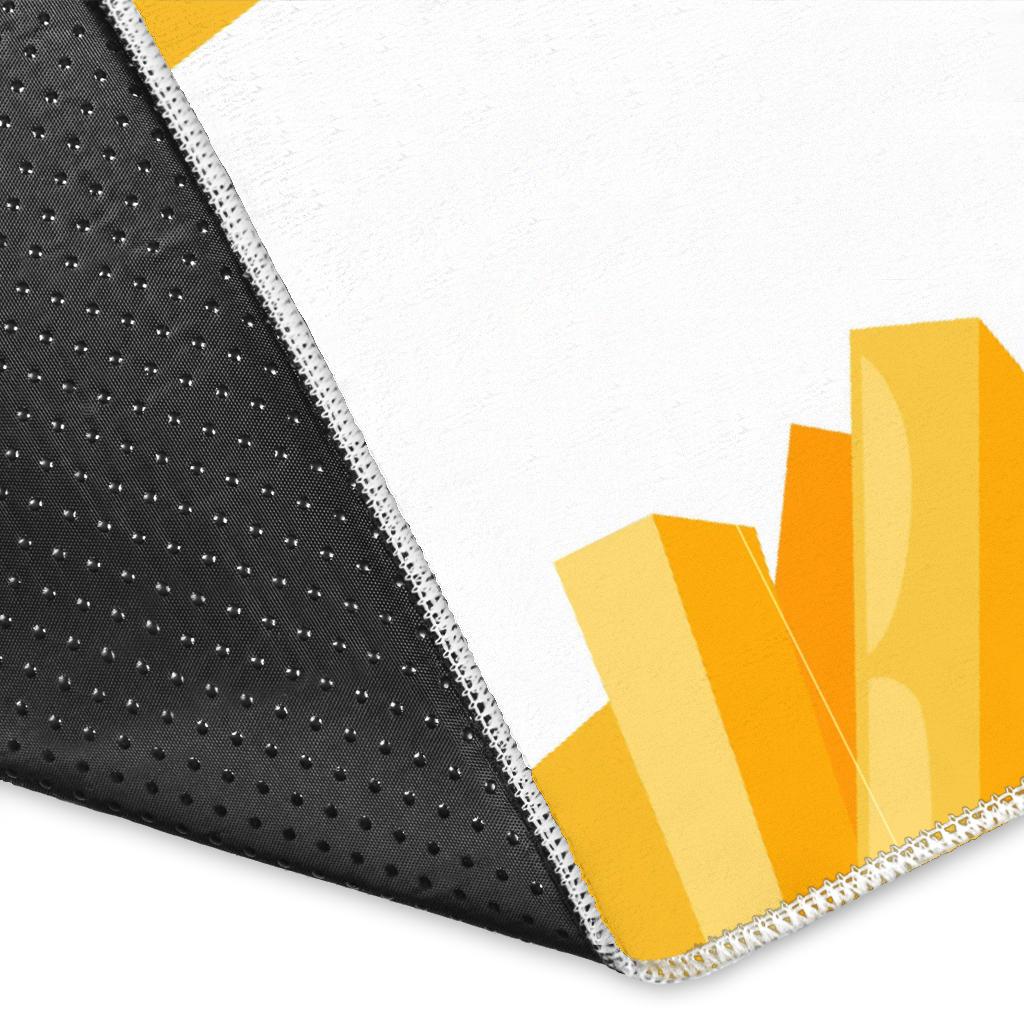 French fries white paper box pattern Area Rug