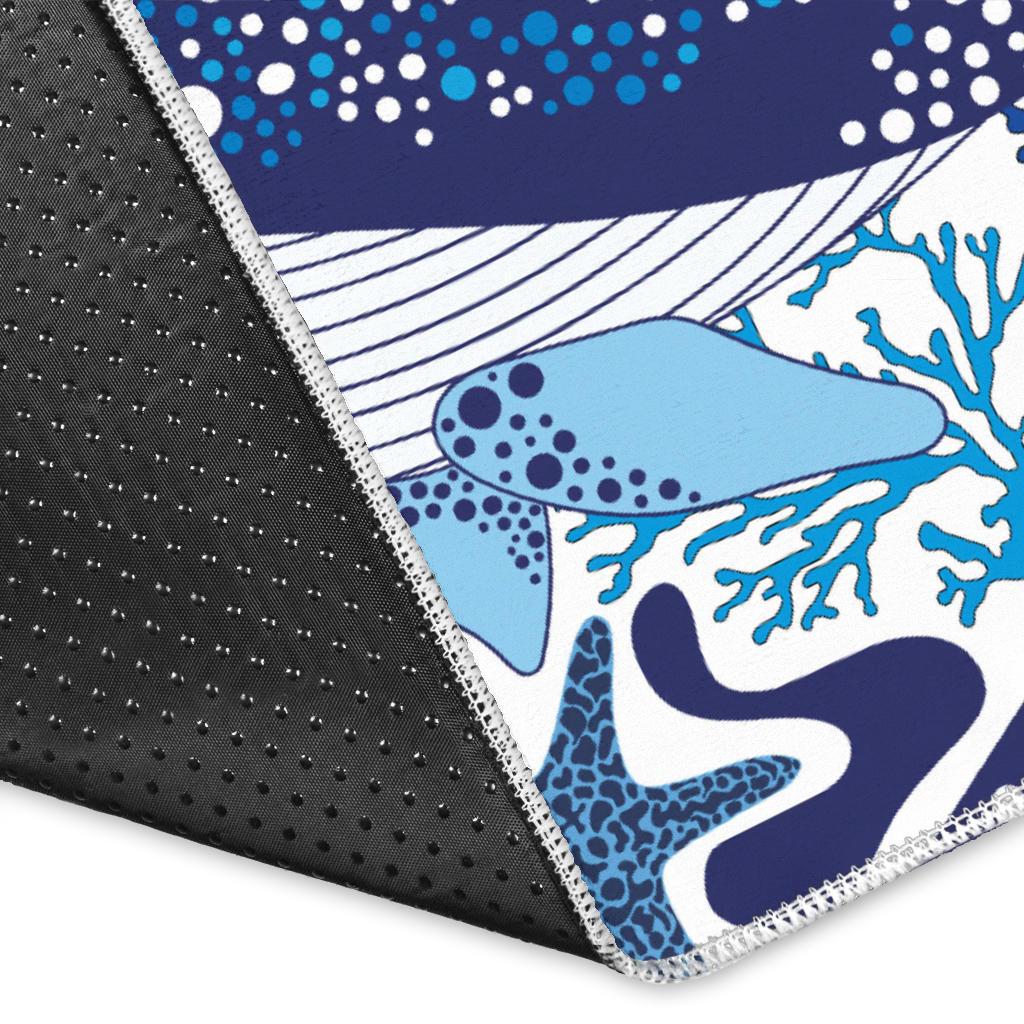 Whale Starfish Pattern Area Rug