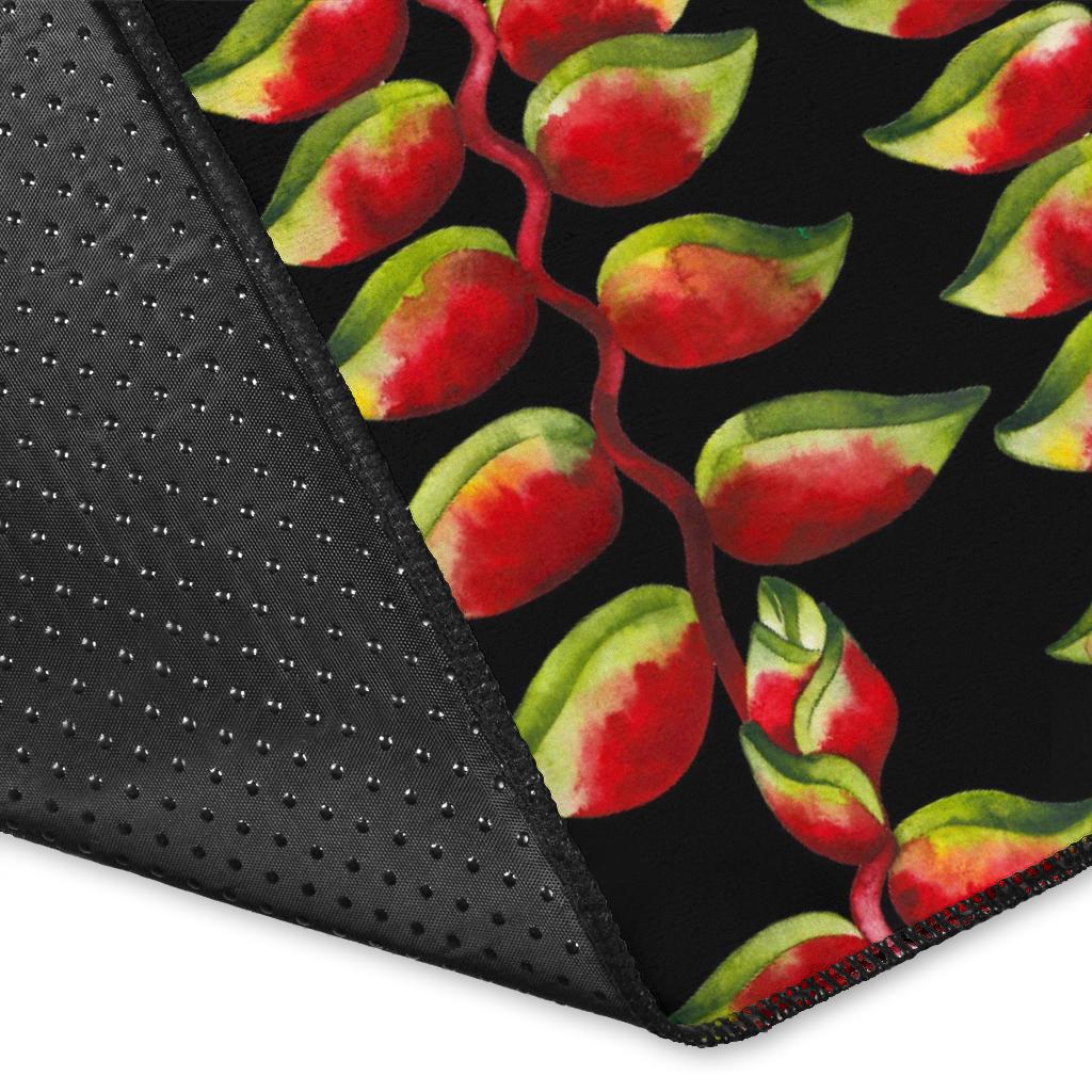 Heliconia Pattern Print Design HL05 Area Rugs
