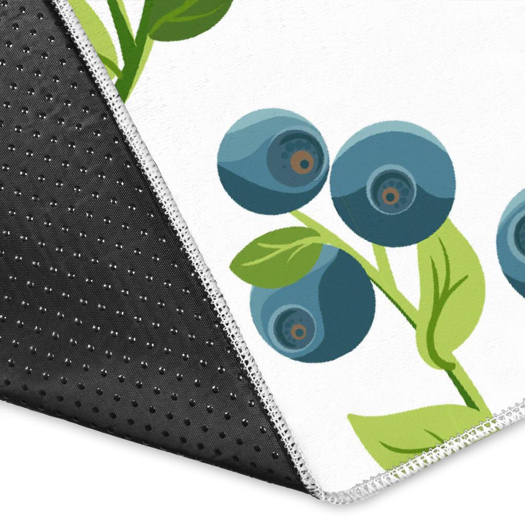 blueberry white background Area Rug