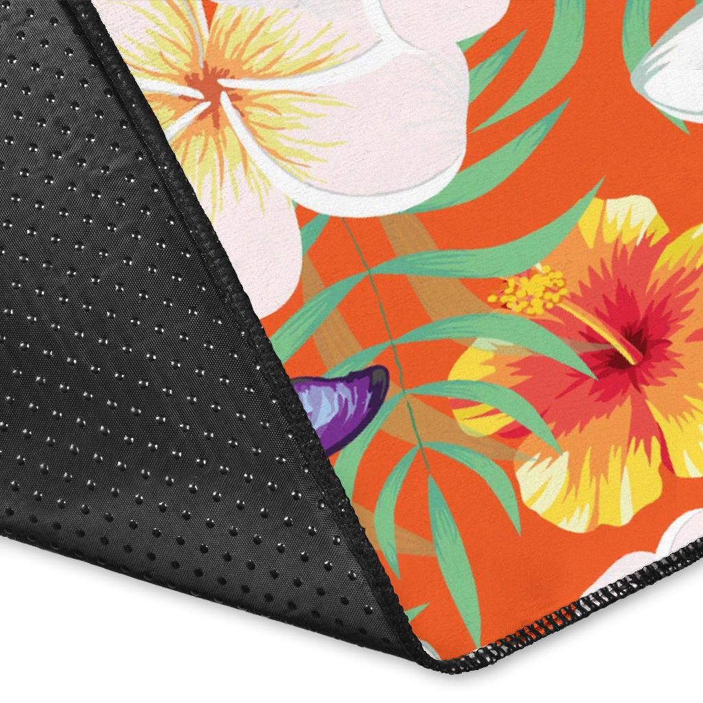 Tropical Flower Pattern Print Design TF027 Area Rugs