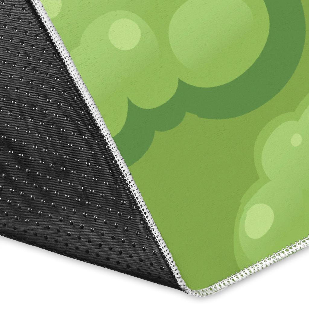 Broccoli pattern green background Area Rug