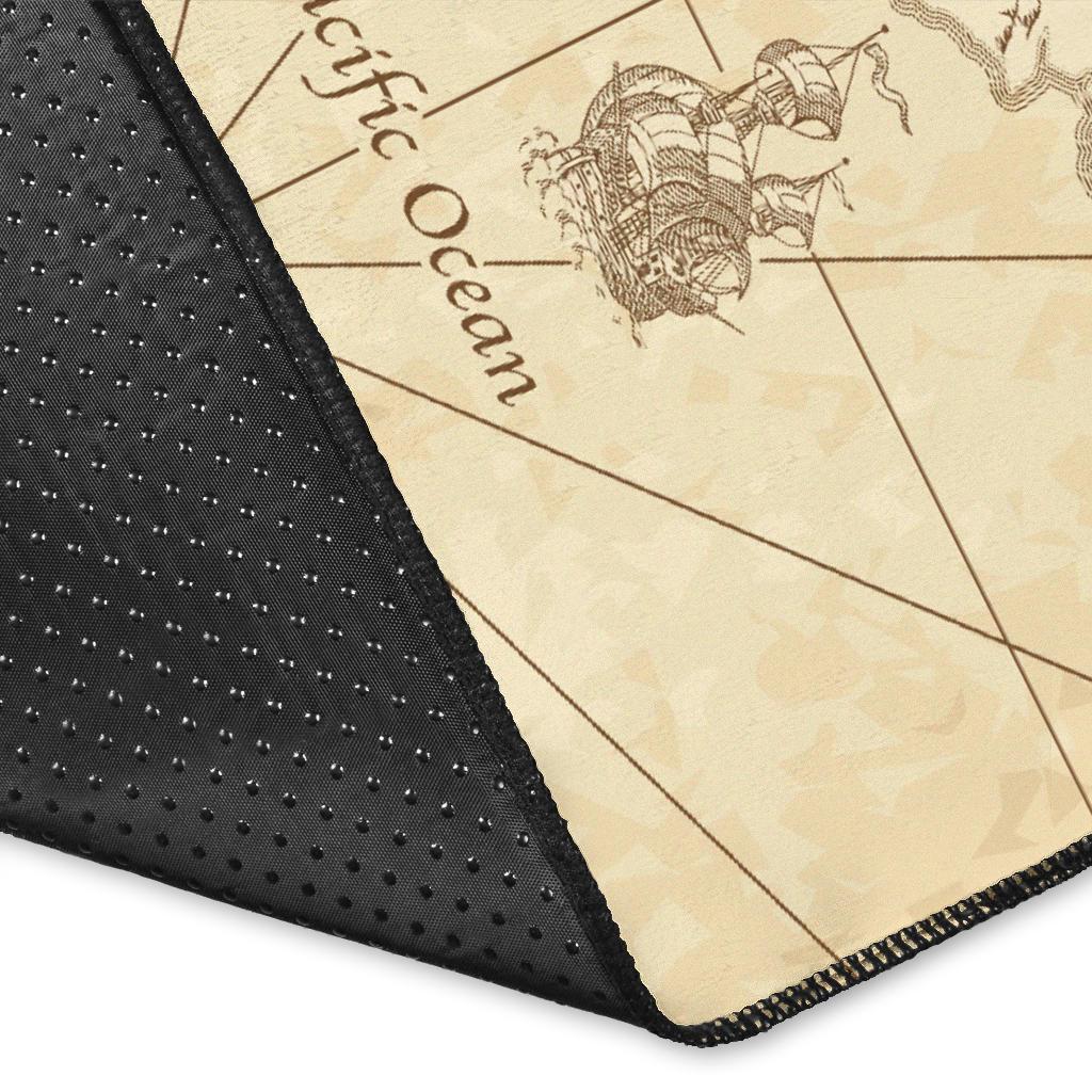 World Map Area Rug
