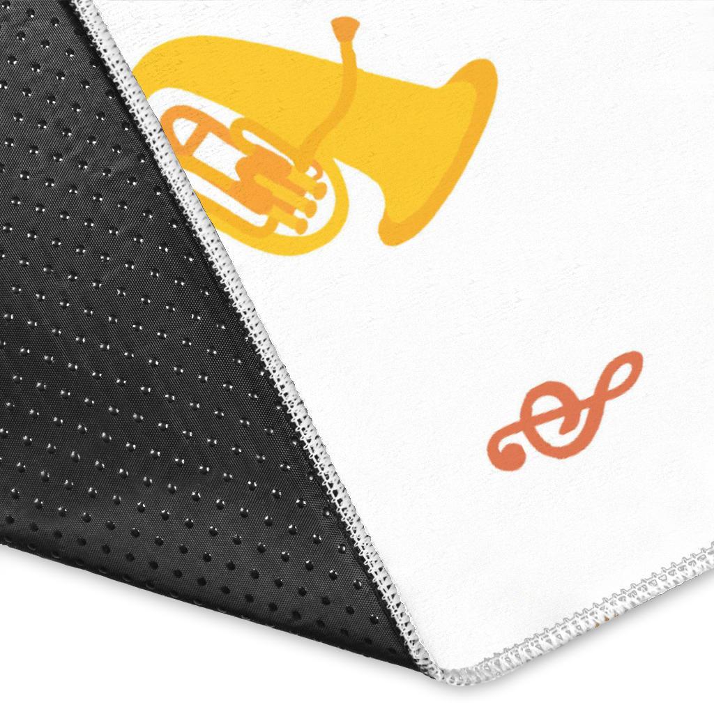 Saxophone Pattern Theme Area Rug