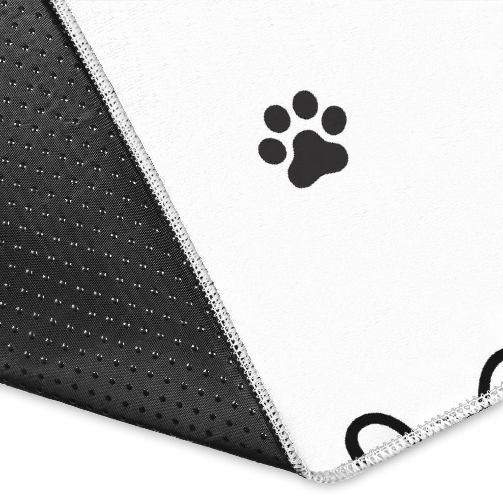 Cute french bulldog paw pattern Area Rug