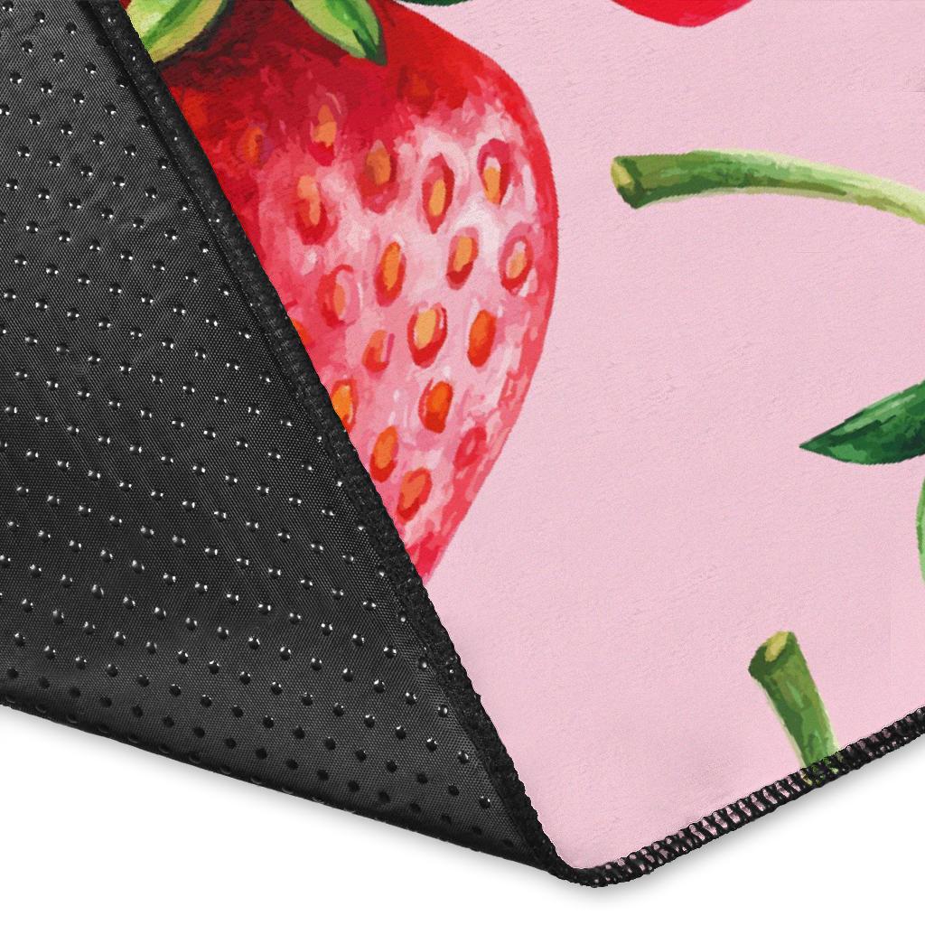 Strawberry Pattern Print Design SB03 Area Rugs