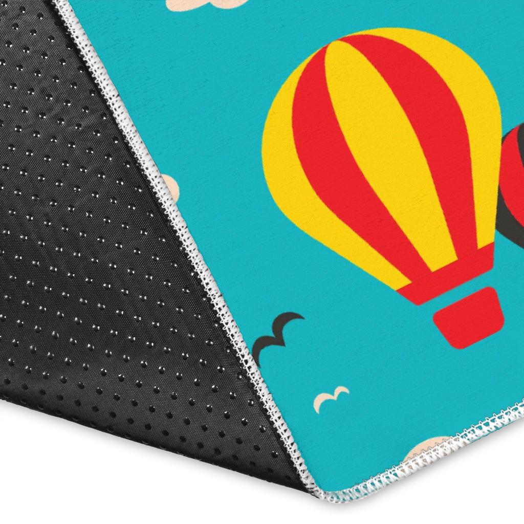Hot Air Balloon Sky Pattern Area Rug