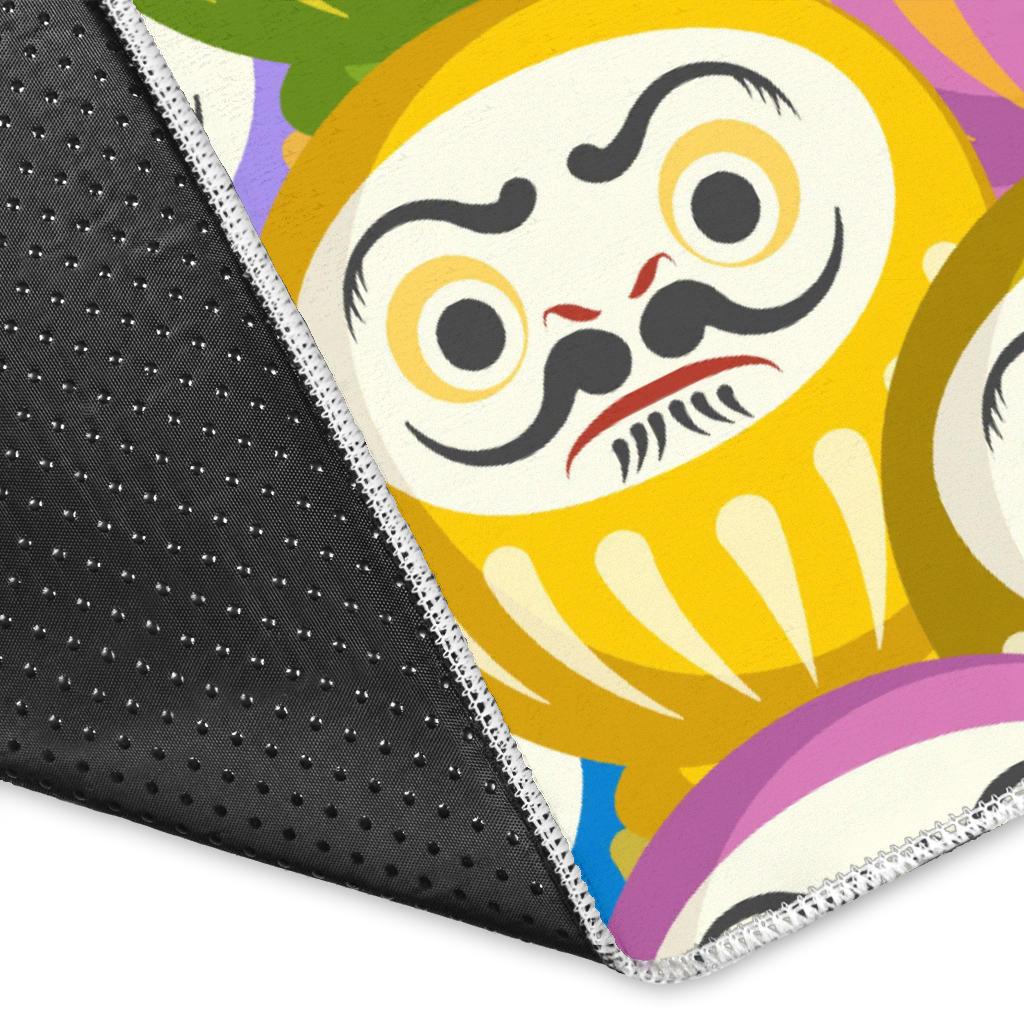 Colorful Daruma Pattern Area Rug