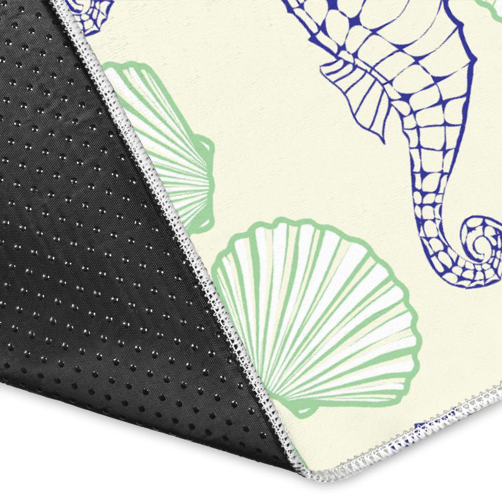 Seahorse shell pattern Area Rug