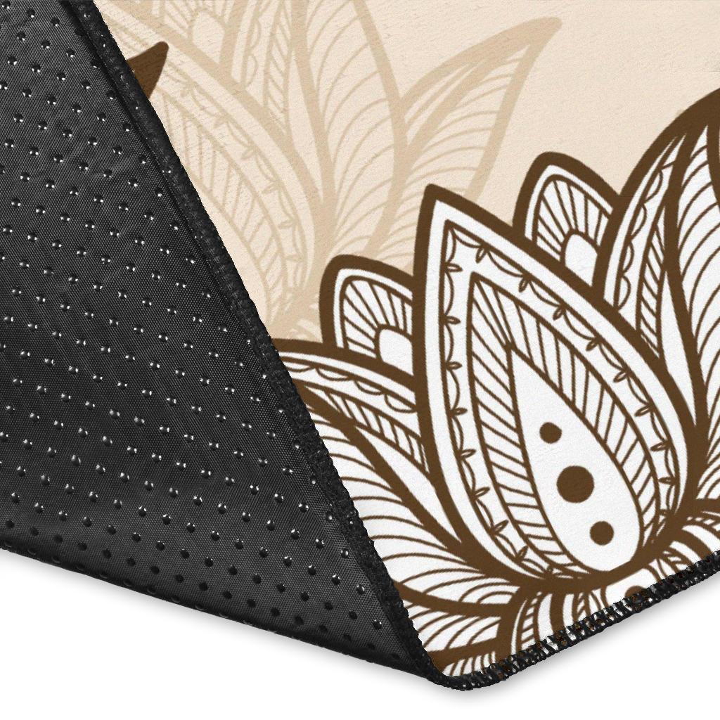 Lotus Boho Pattern Print Design LO05 Area Rugs