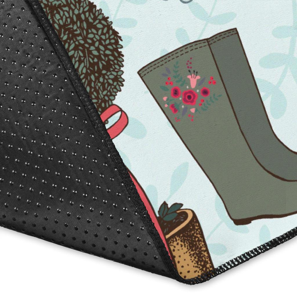 Gardening Pattern Print Design G01 Area Rugs