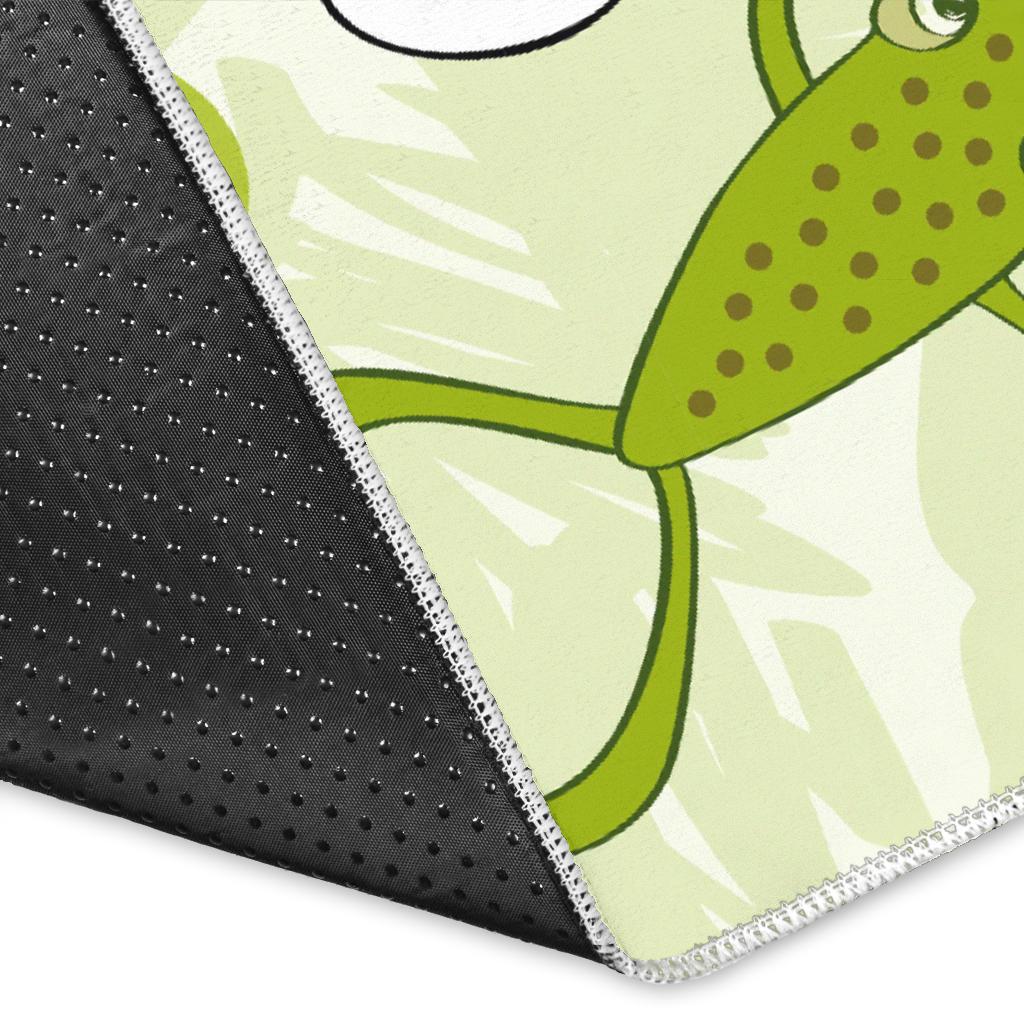 Cute frog dragonfly pattern Area Rug