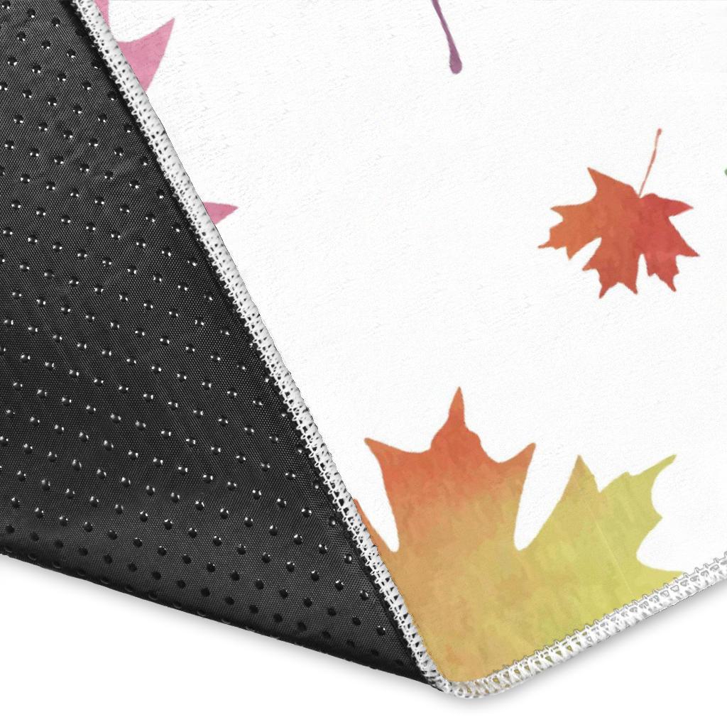 Maple Leaves Pattern Area Rug