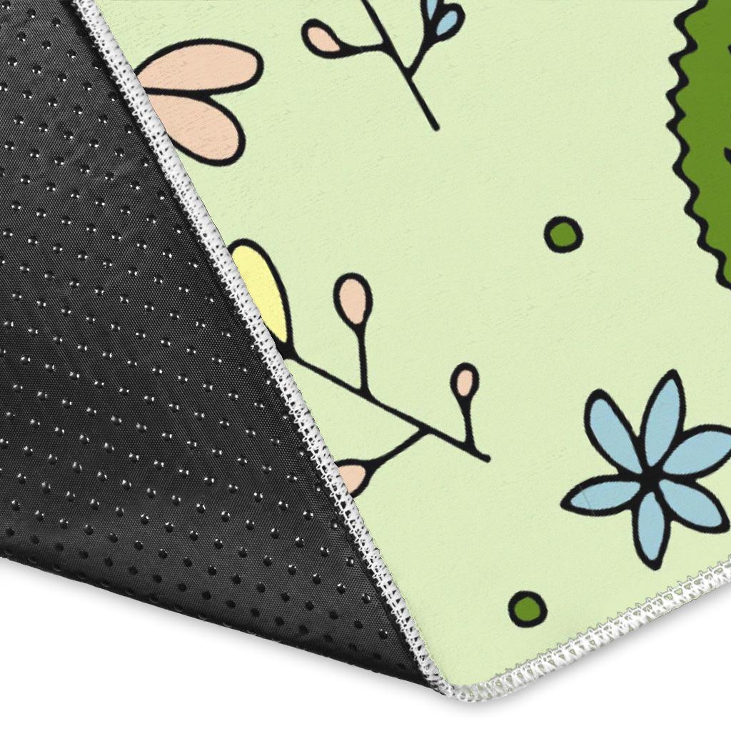 Cute Chameleon Lizard Pattern Area Rug