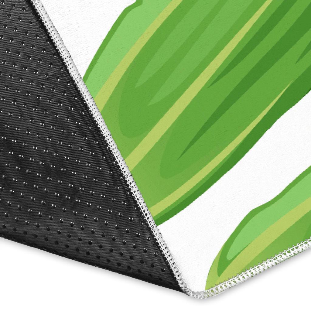 cucumber whole slices pattern Area Rug