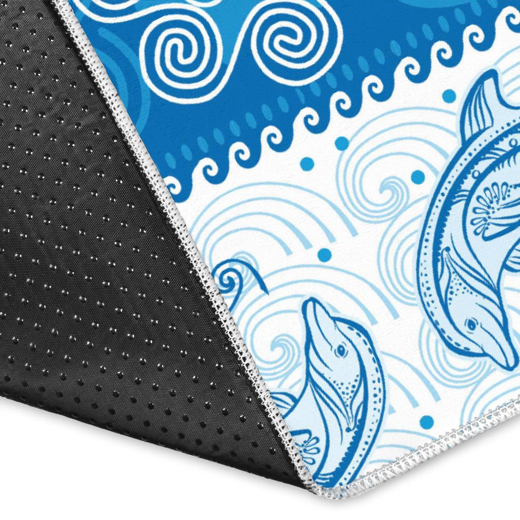 Dolphin Tribal Pattern Area Rug