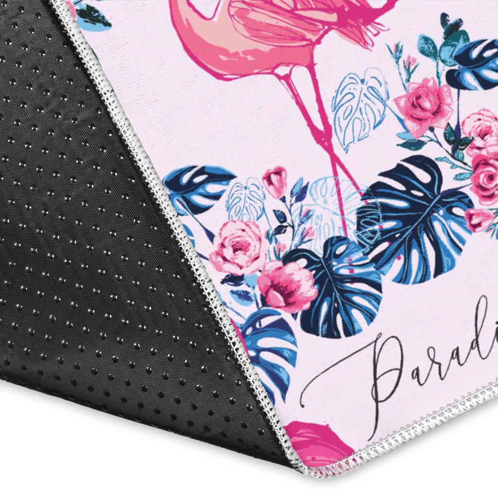 Flamingo Pink Pattern Area Rug