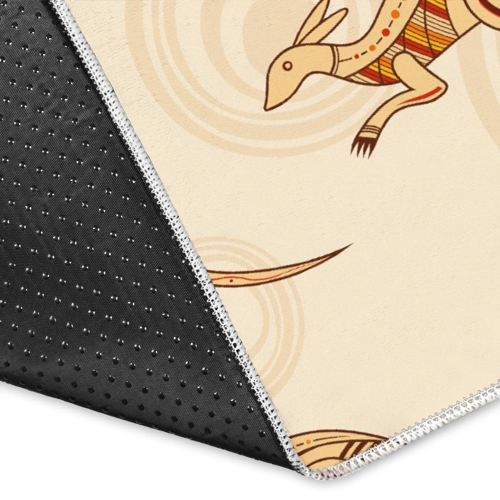 Kangaroo Aboriginal Pattern Background Area Rug