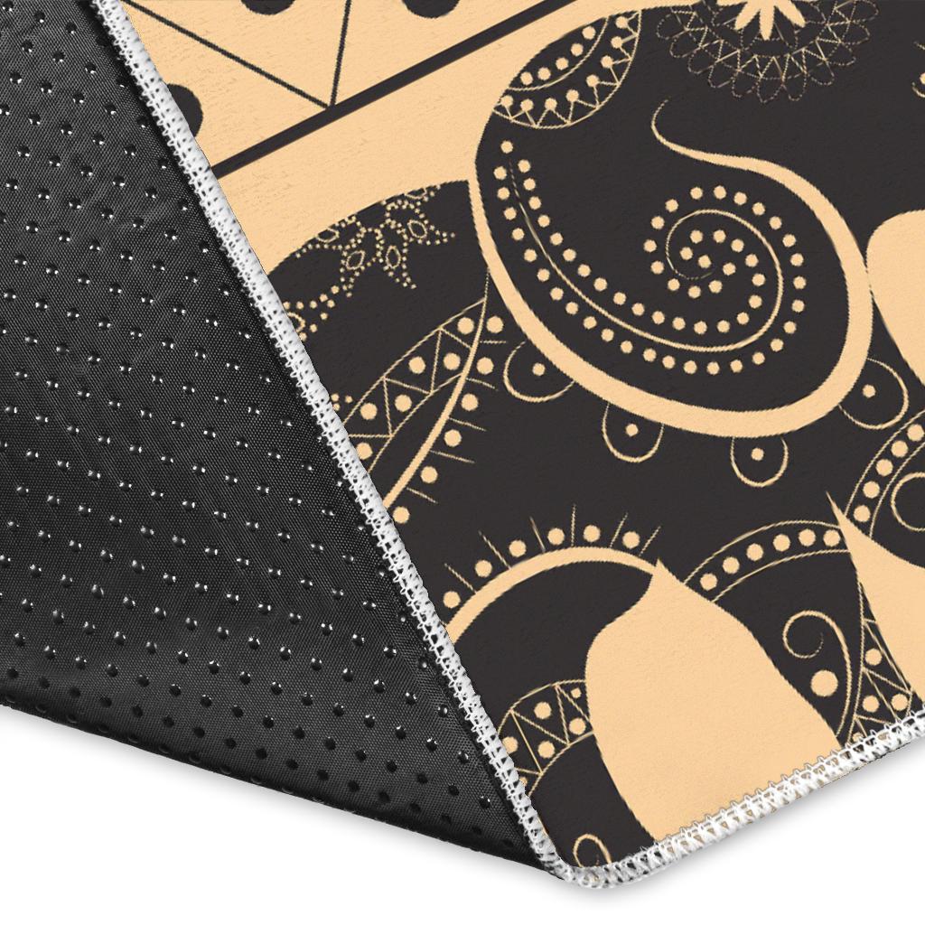 Elephant Pattern Ethnic Motifs Area Rug