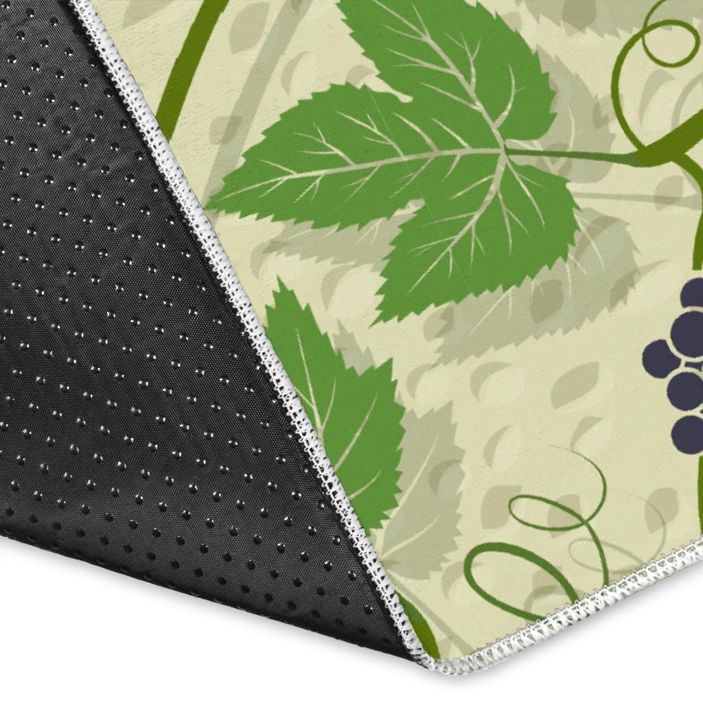 Grape Leaves Pattern Area Rug