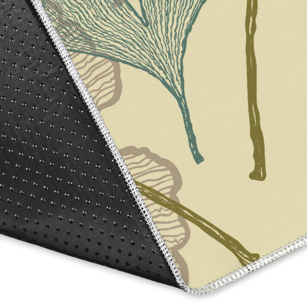 Ginkgo leaves design pattern Area Rug