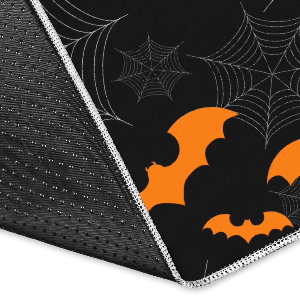 Cobweb Spider Web Bat Pattern Area Rug