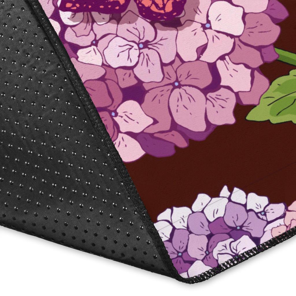Hydrangea Pattern Print Design HD08 Area Rugs