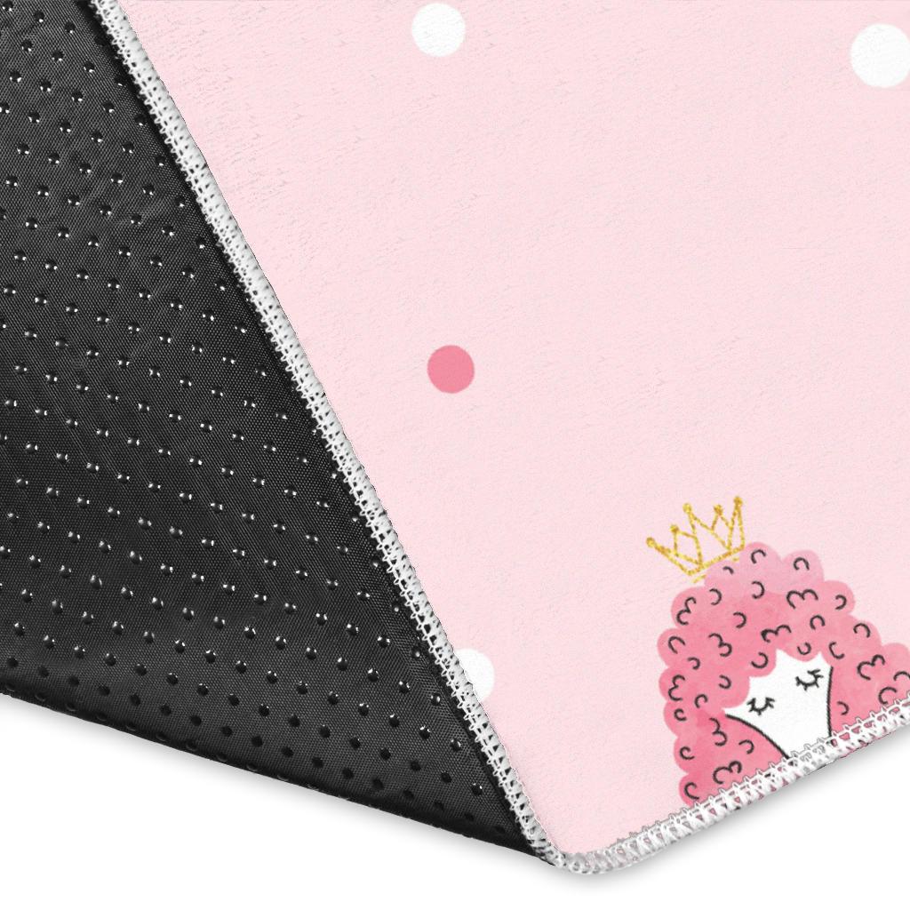 Poodle dog pink color theme Area RugPoodle dog pink color theme Area Rug