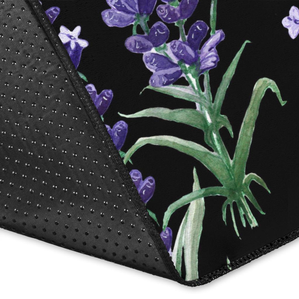 Lavender Pattern Print Design LV01 Area Rugs