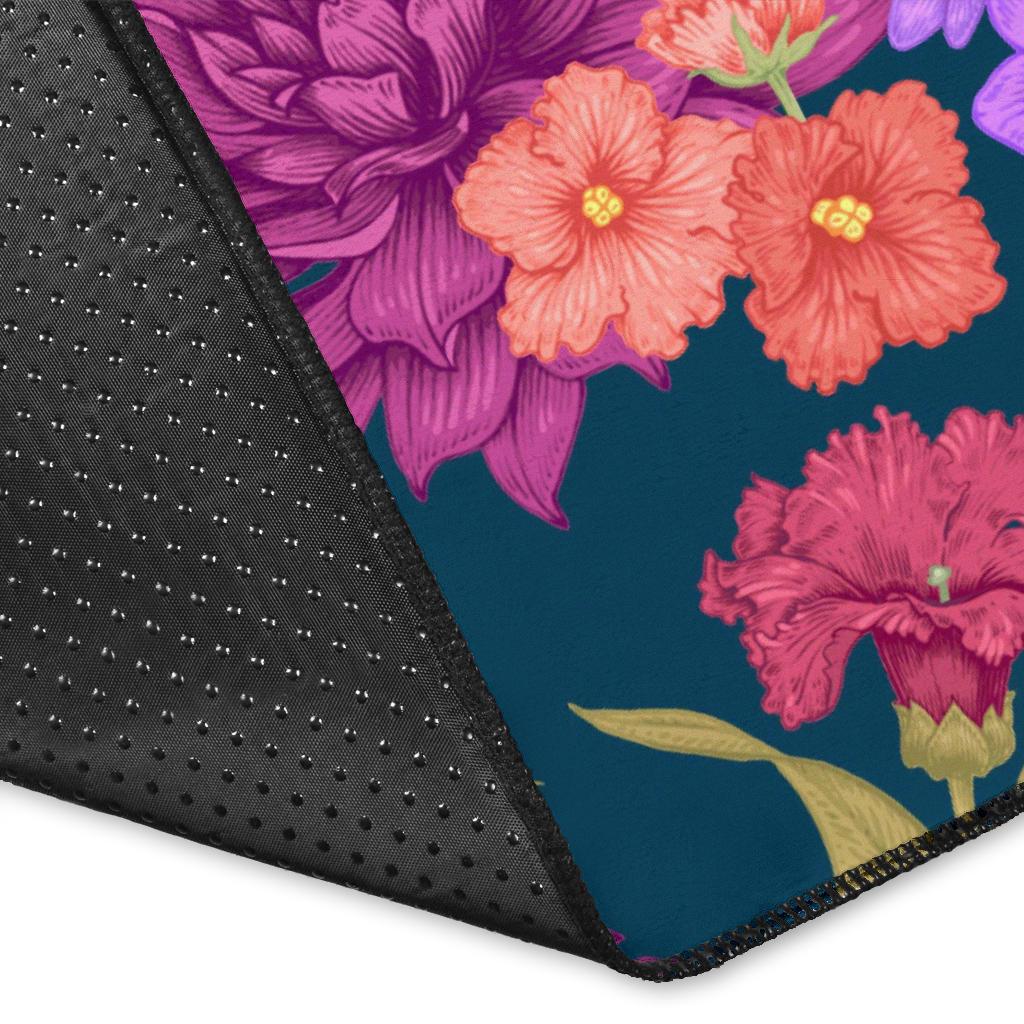 Dahlia Pattern Print Design DH01 Area Rugs