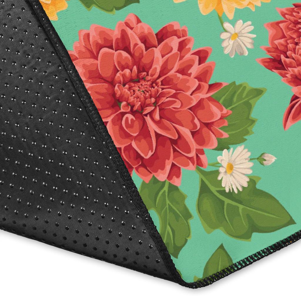 Dahlia Pattern Print Design DH011 Area Rugs