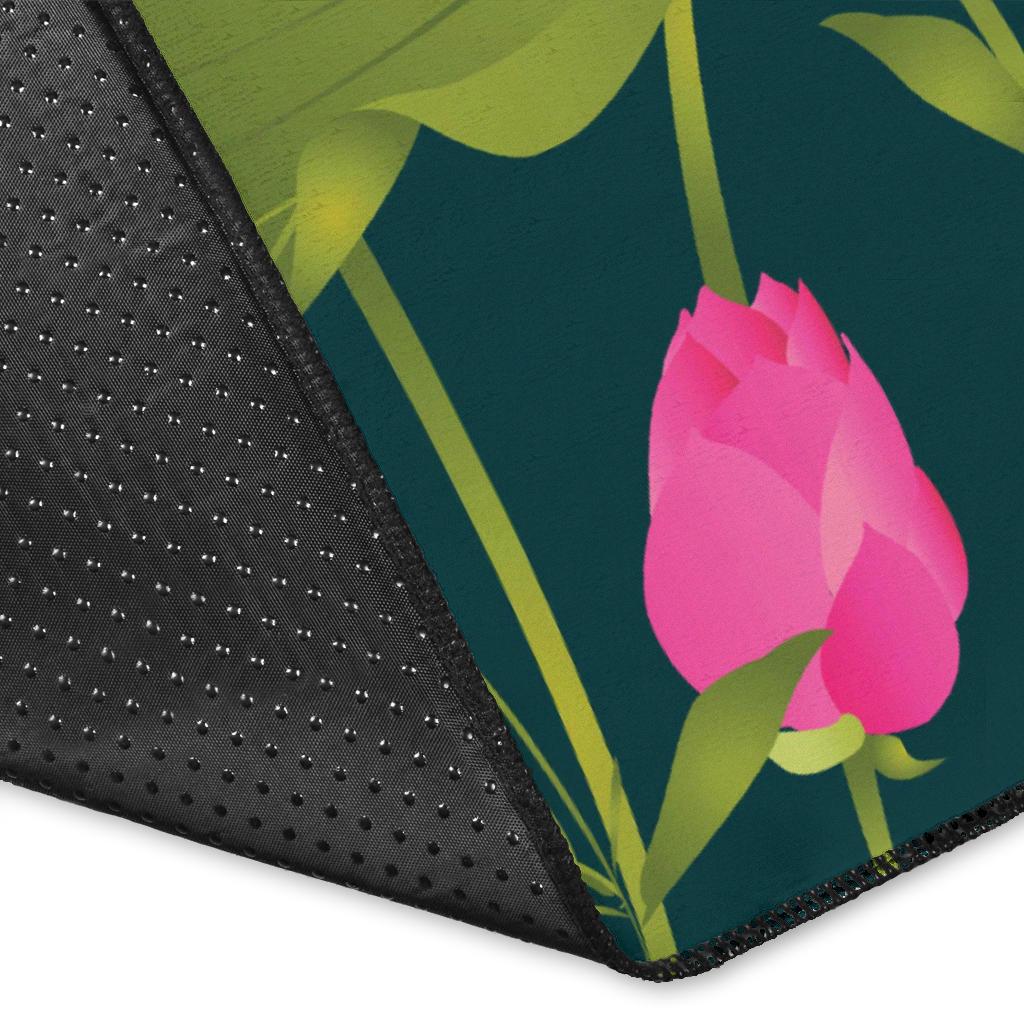 Water Lily Pattern Print Design WL09 Area Rugs