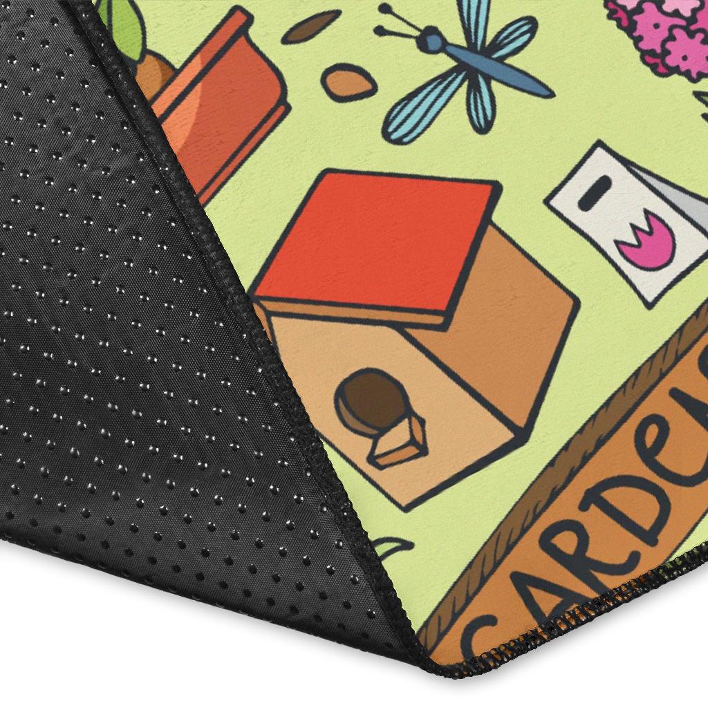 Gardening Pattern Print Design G02 Area Rugs