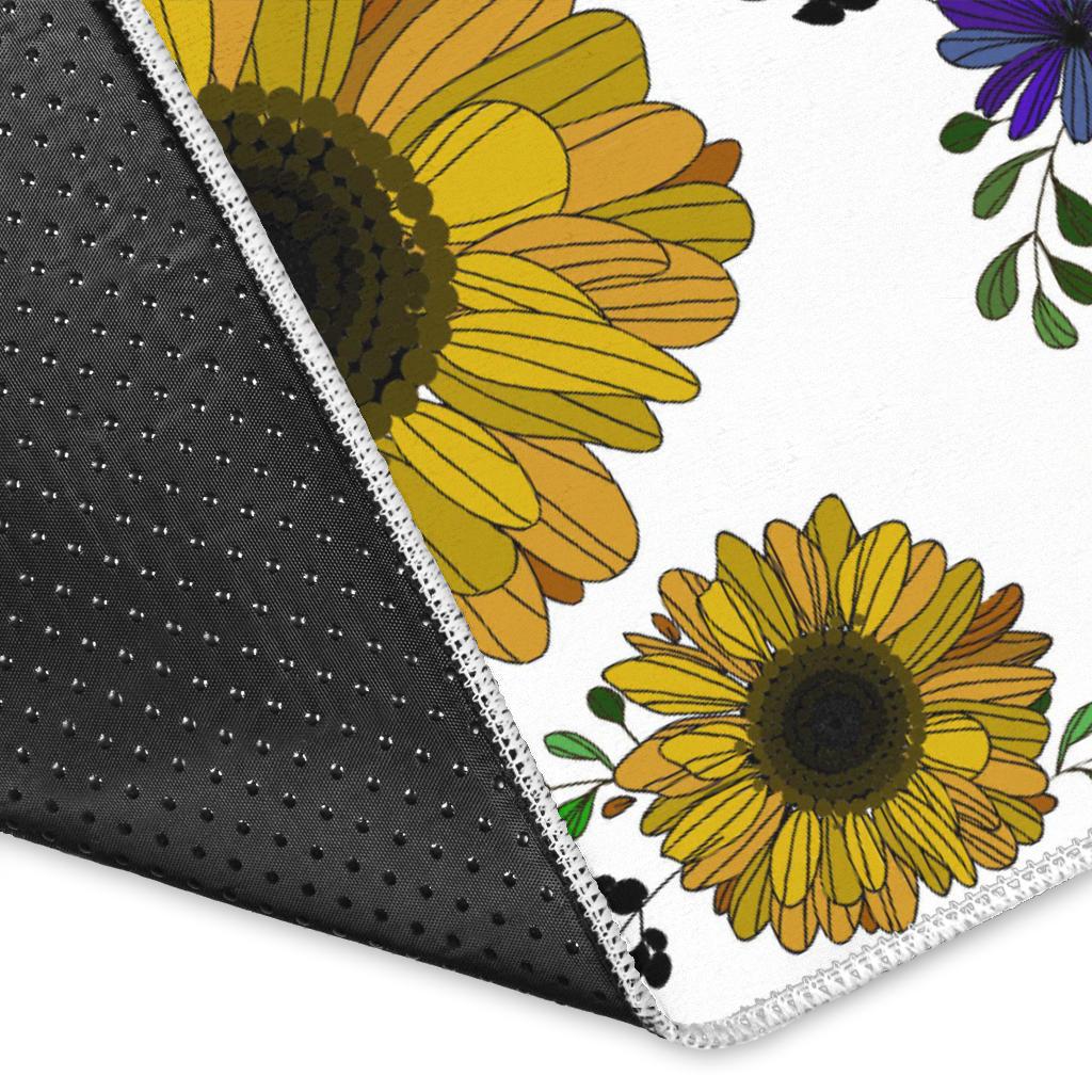 Sunflower Pattern Background Area Rug