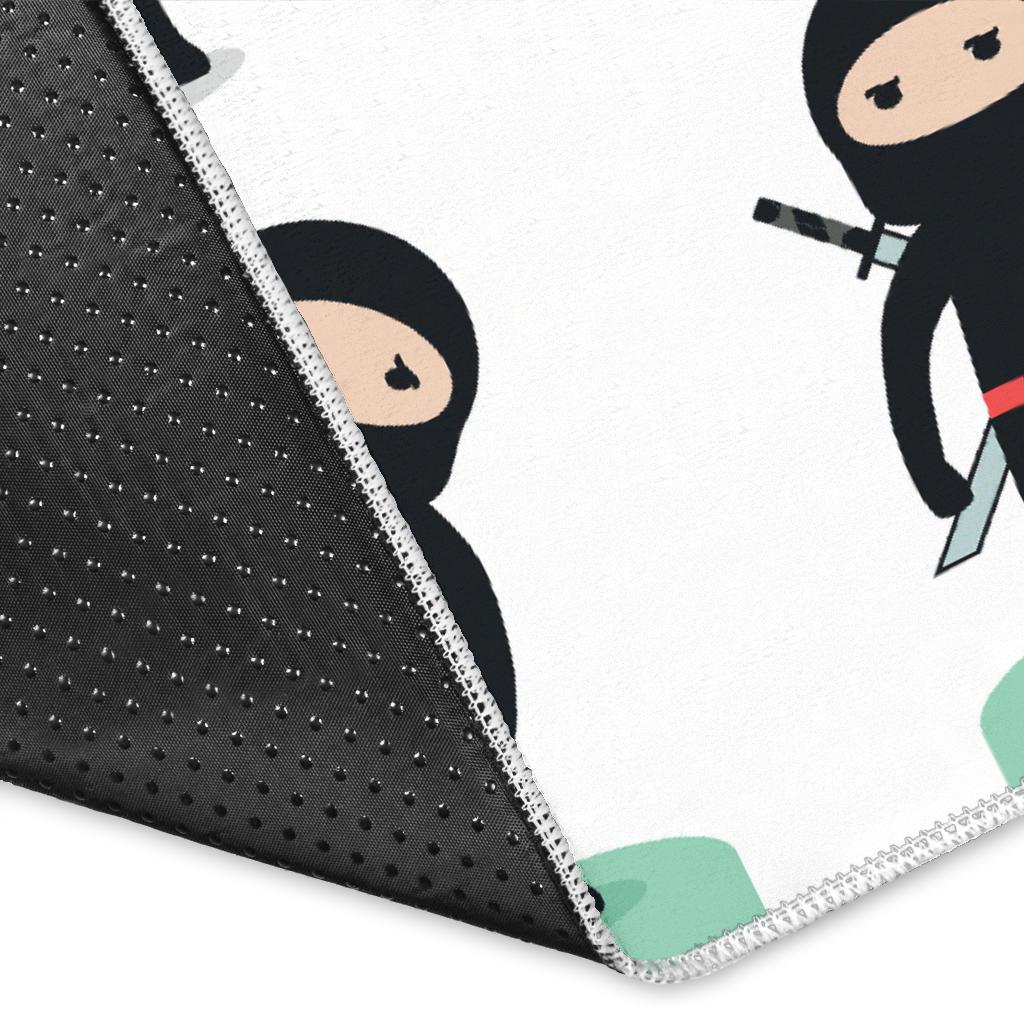 Cute ninja katana sword pattern Area Rug