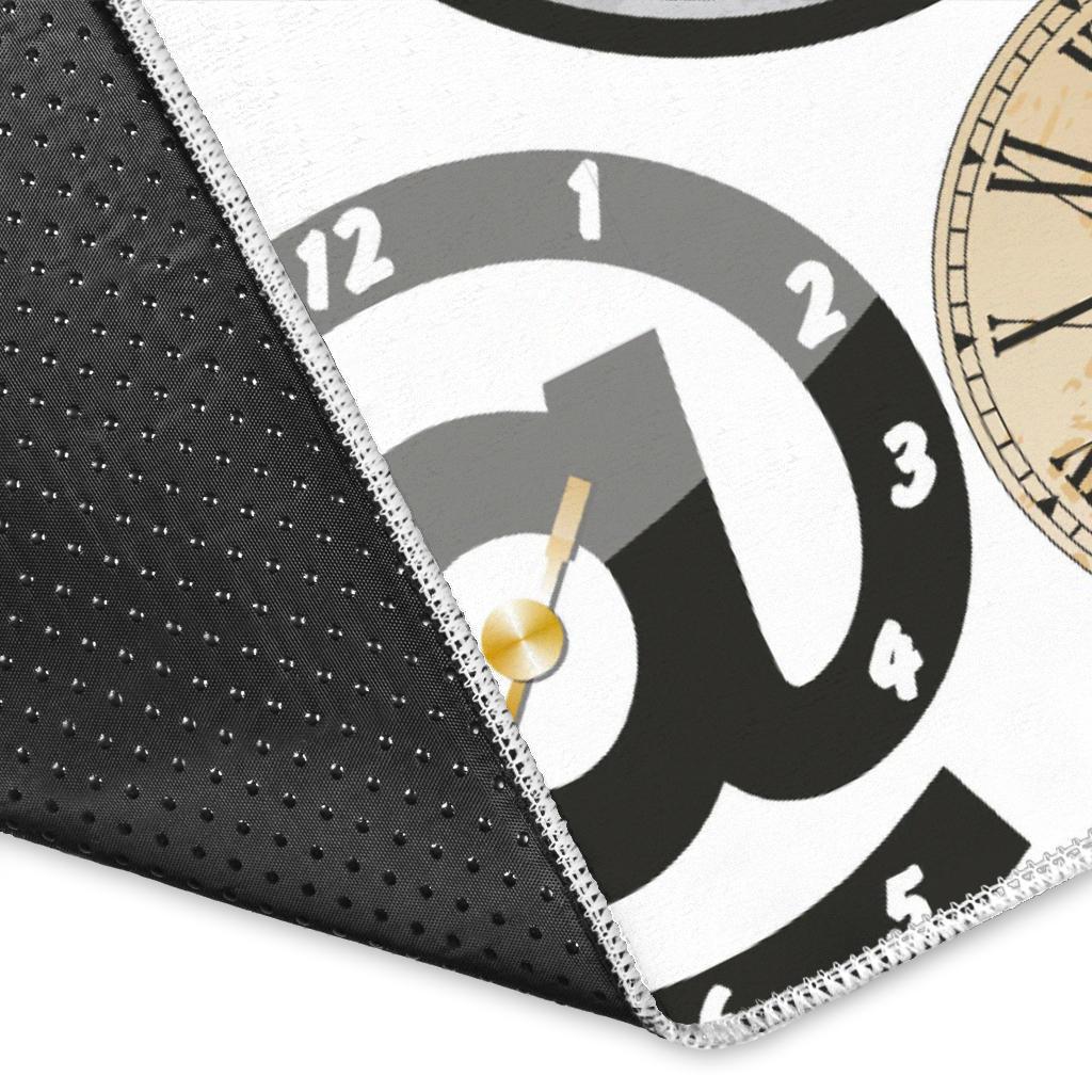 Wall Clock UK Pattern Area Rug