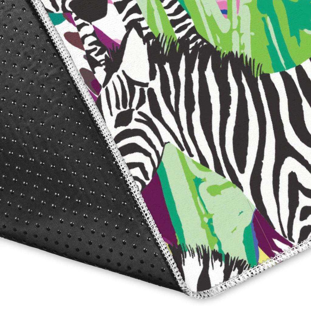 Zebra Colorful Pattern Area Rug