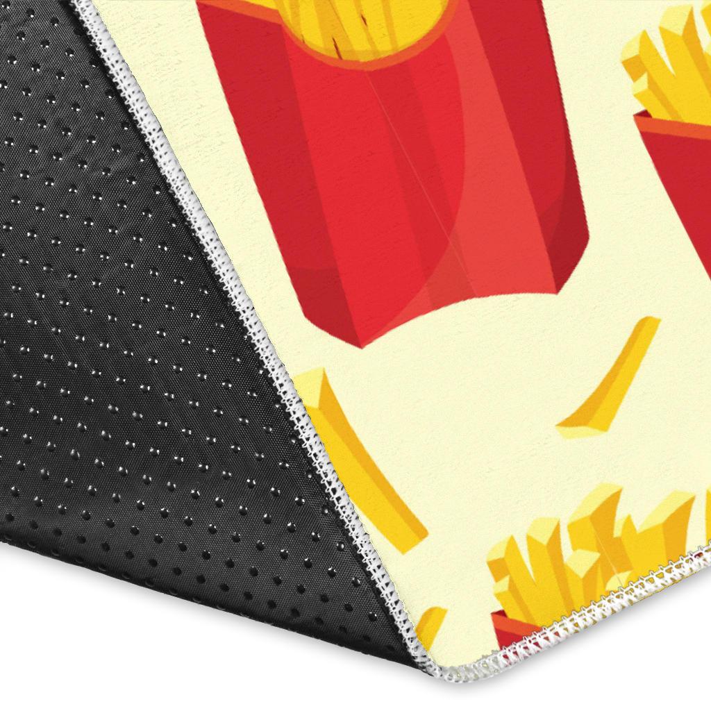 French Fries Pattern Theme Area Rug