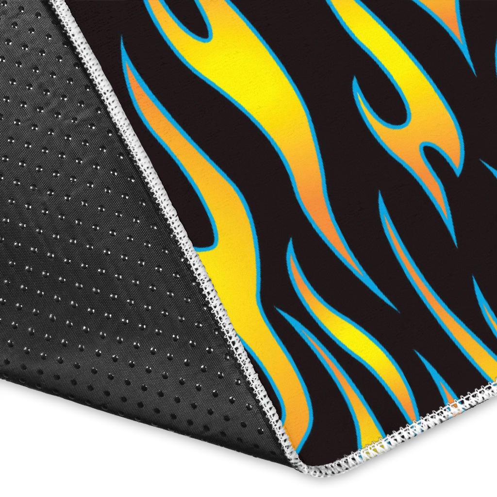 Flame Fire Pattern Background Area Rug