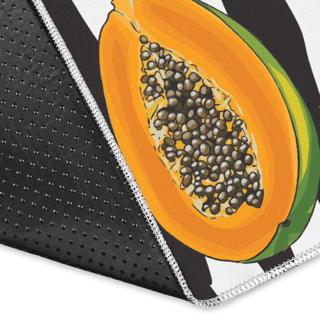 papaya design pattern Area Rug