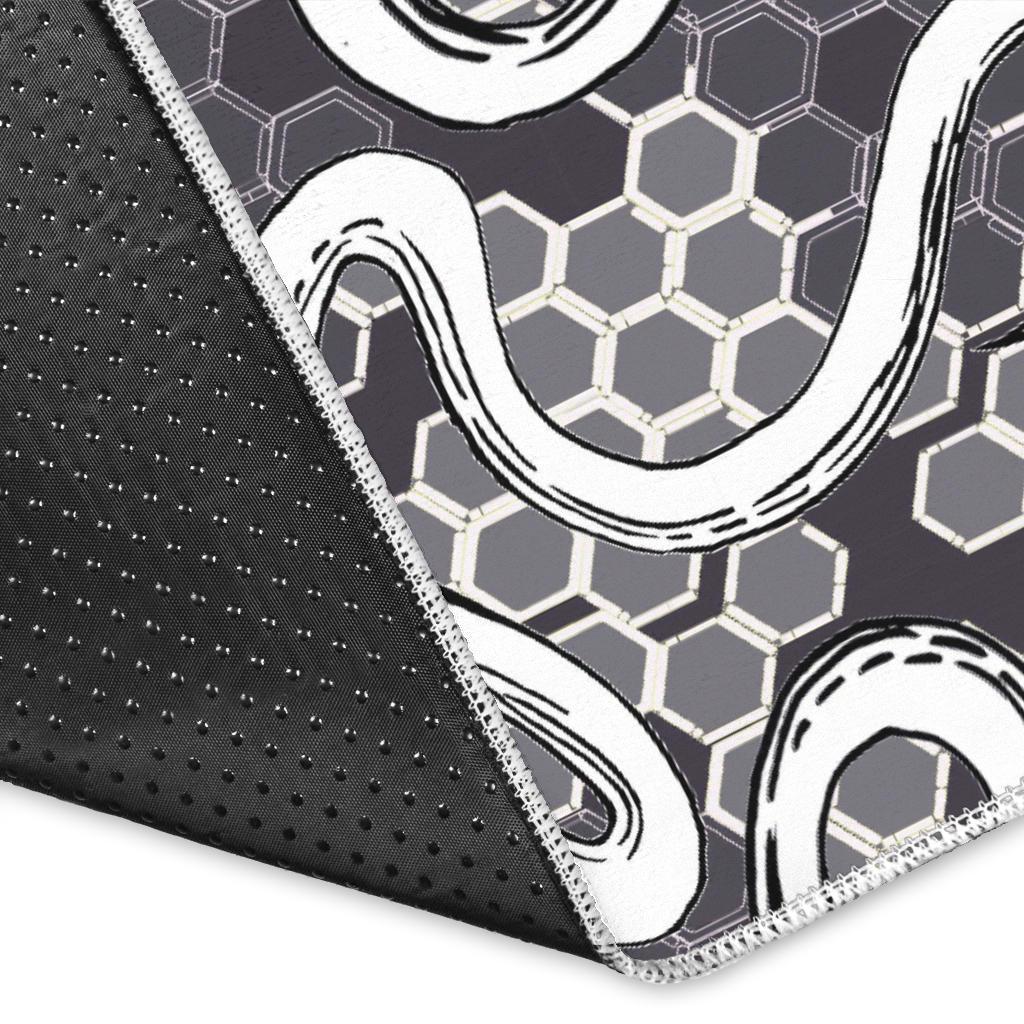 Snake Gray Pattern Area Rug