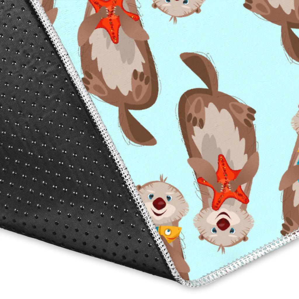 Otter Pattern Background Area Rug