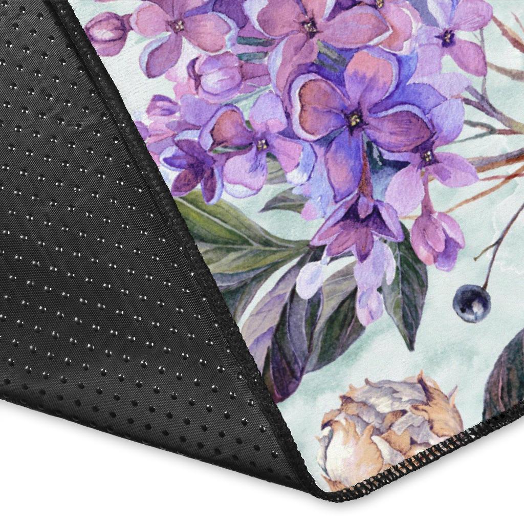 Lilac Pattern Print Design LI06 Area Rugs
