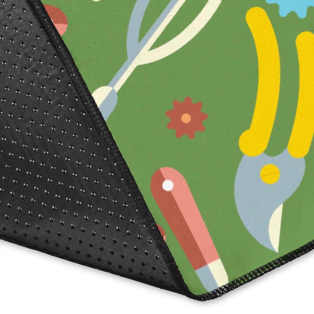 Gardening Pattern Print Design G06 Area Rugs