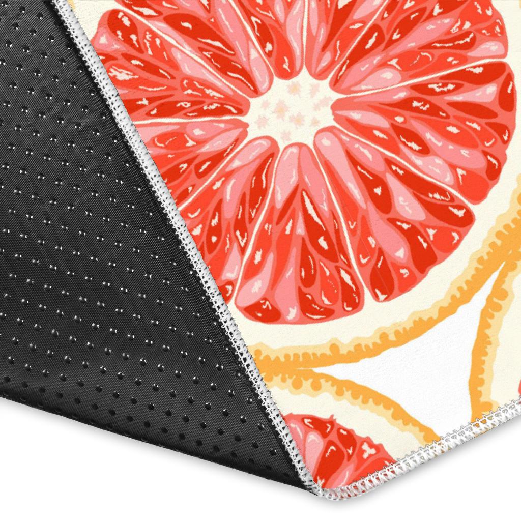 Sliced Grapefruit Pattern Area Rug