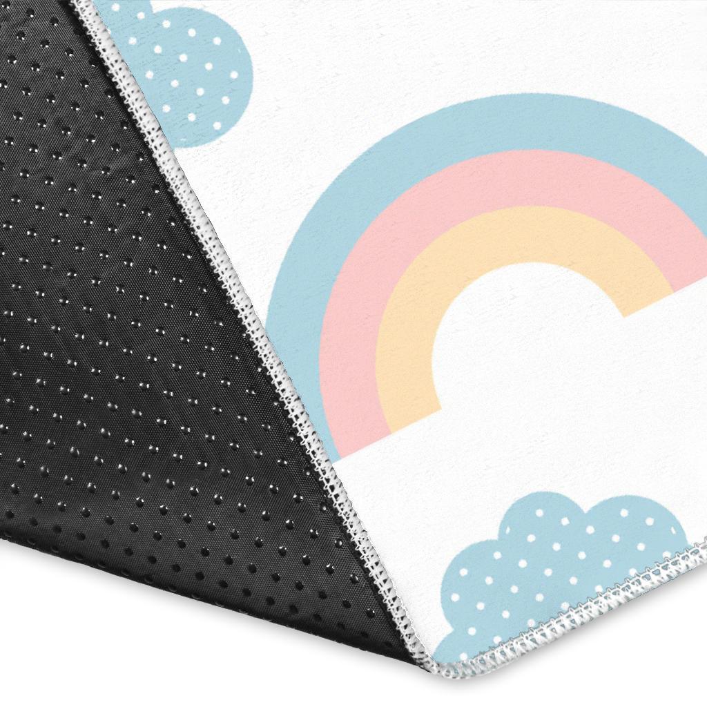 Cute rainbow clound pattern Area Rug