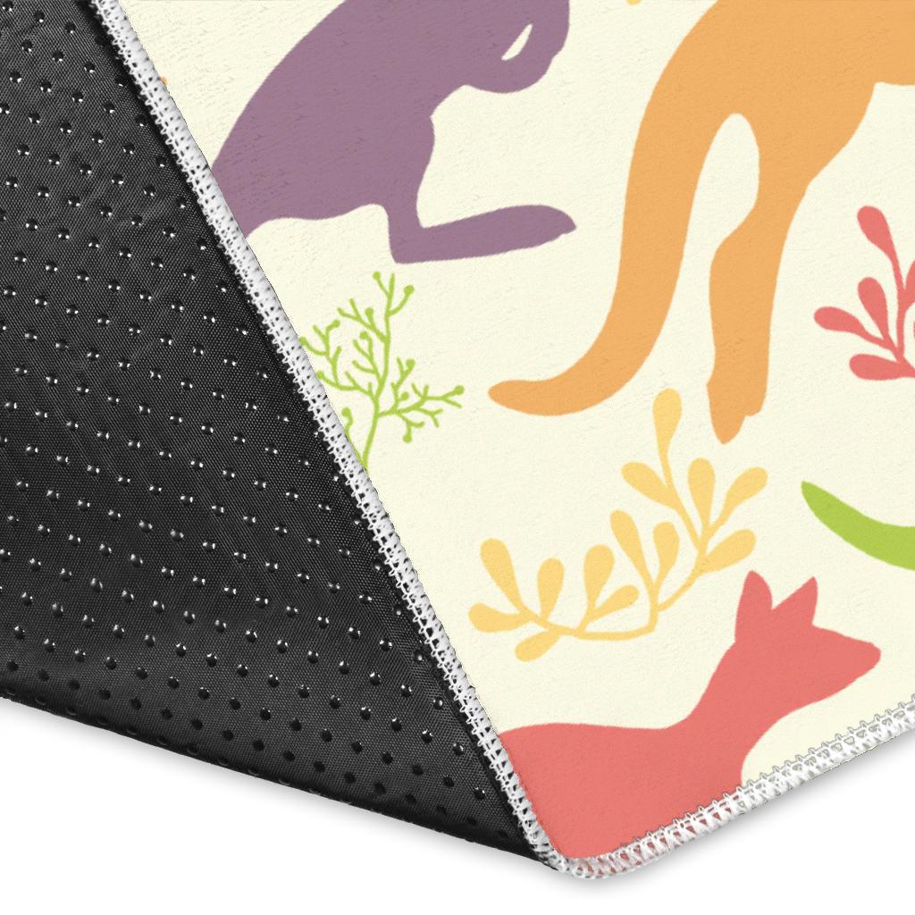 Colorful Kangaroo Pattern Area Rug