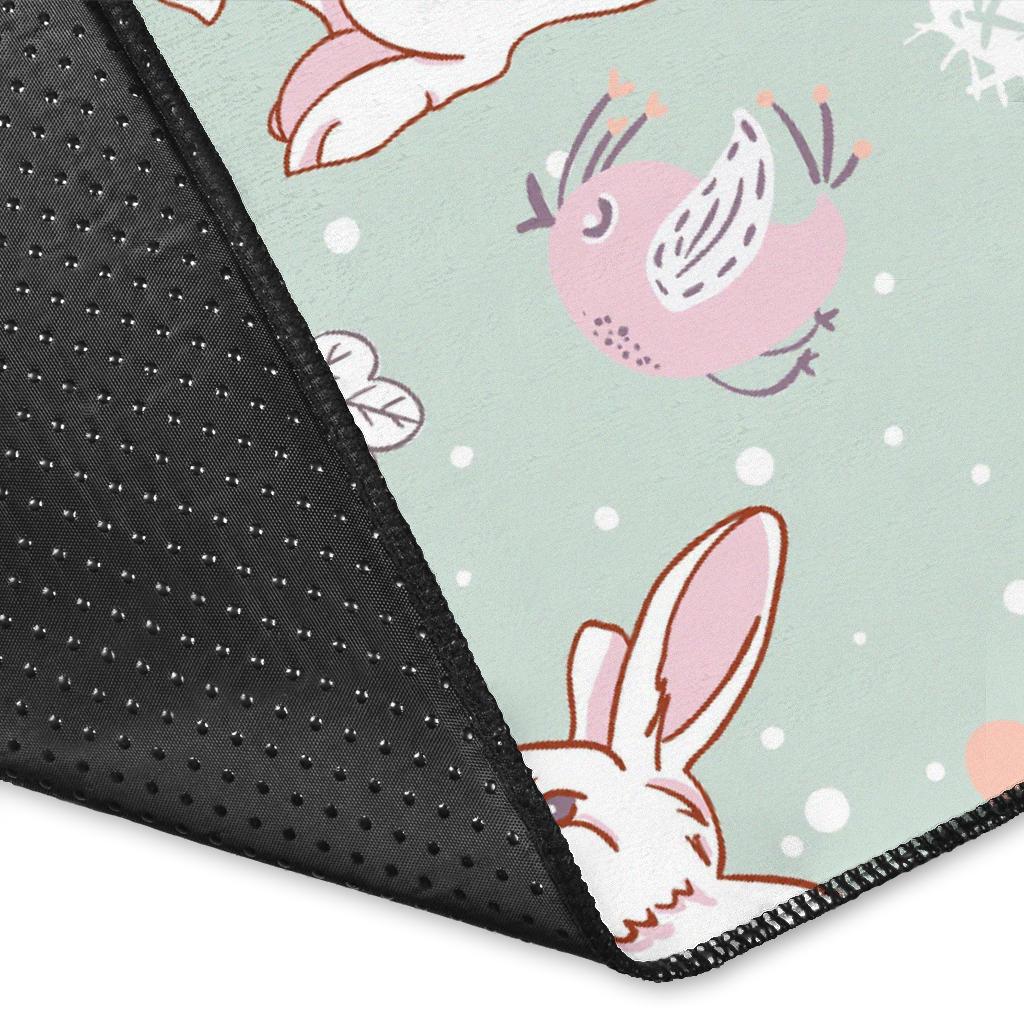 Rabbit Pattern Print Design RB011 Area Rugs