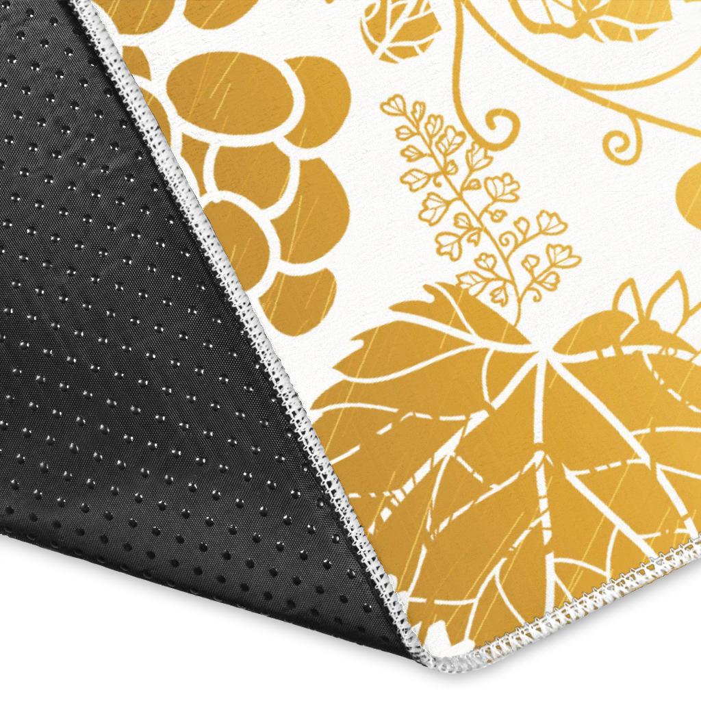 Gold grape pattern Area Rug